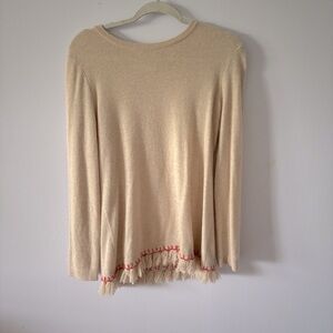 Sail to Sable Cashmere Pink Tassle Sweater